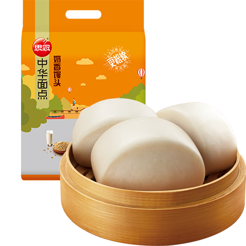 思念奶香馒头960g约48只 儿童早餐半成品食品早点宝宝馒头
