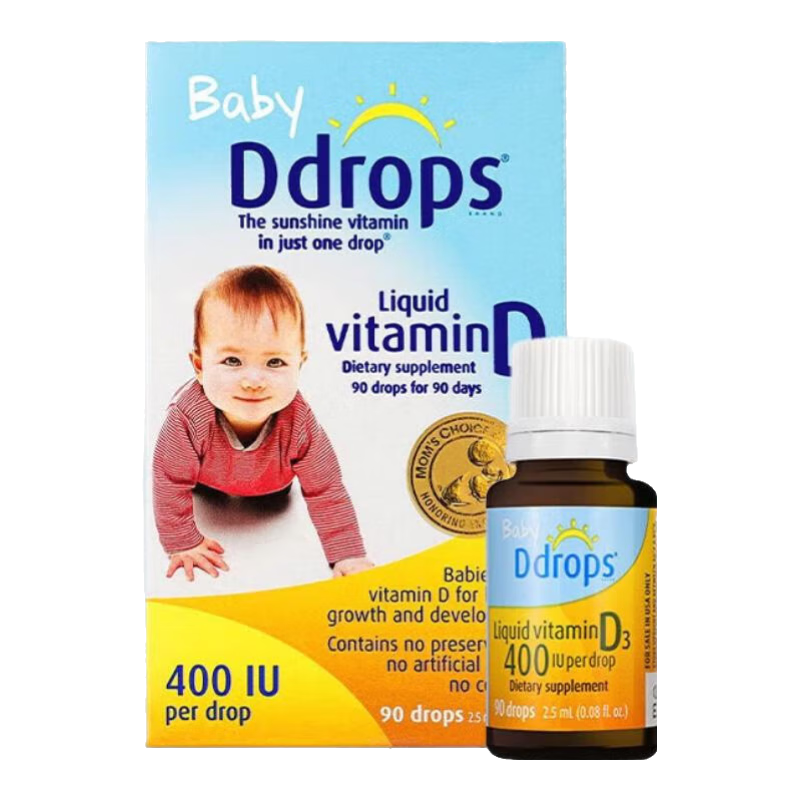 Ddrops��׿˼ά����D3Ӥ�׶�ͯ����άD3�μ�vd3Һ�岹�������� ��15��-1�꡿400IUӤ��D3�μ� 2.5ml