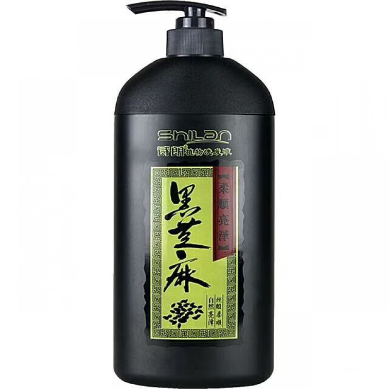 诗朗草本植物洗发液700ml首乌茶籽黑芝麻亮泽去屑控油改善毛躁 诗朗黑