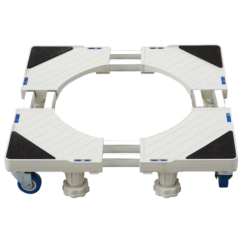 古雷诺斯 洗衣机底座双钢管加粗通用全自动固定防震托架置物架滚筒移动万向轮垫 N668-02-双管四脚四轮款