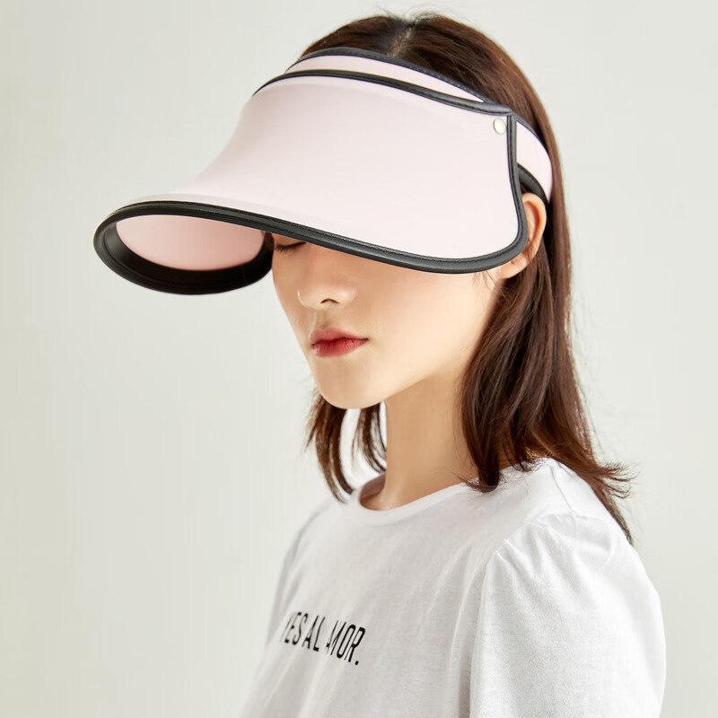 人生故事空顶帽户外遮阳防晒帽子女士遮脸太阳帽韩版沙滩旅游 儿童款黑色 可调节