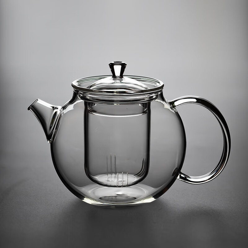 雅空耐高温玻璃茶壶透明圆形煮茶壶黑茶小青柑泡茶壶过滤花茶壶泡茶器