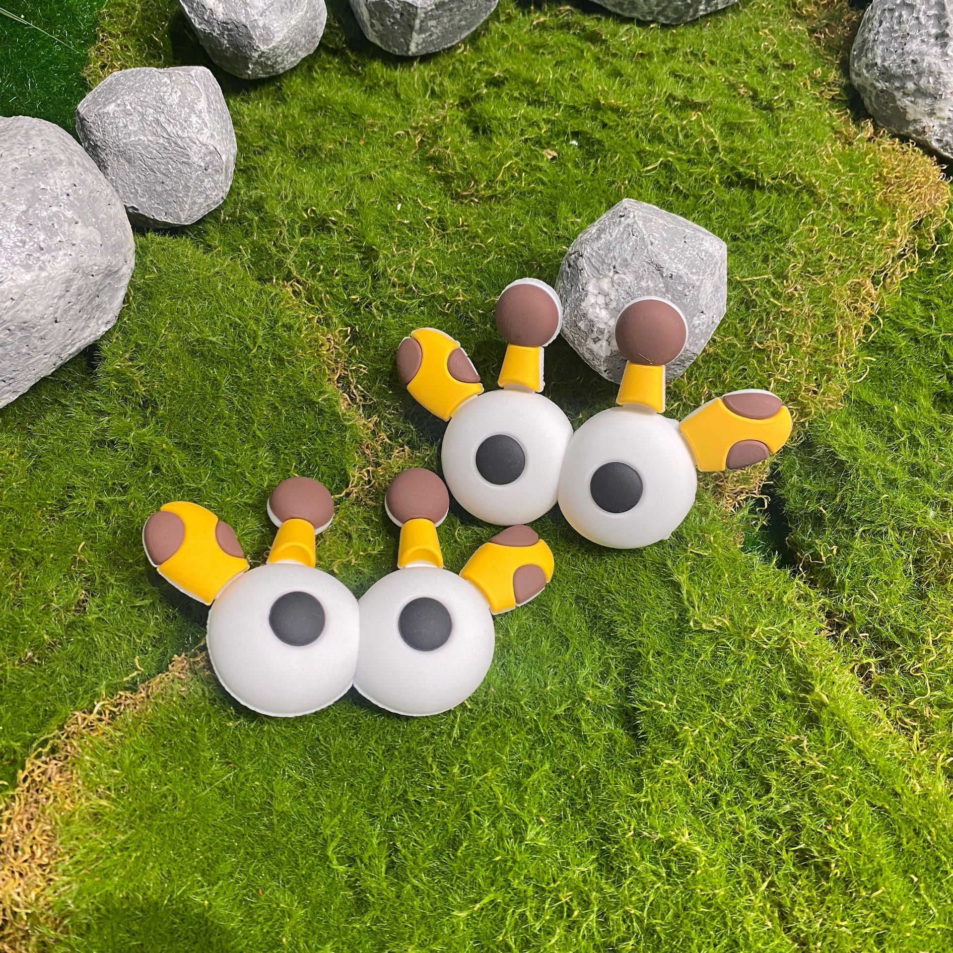 洞洞鞋diy配饰可爱鹿眼睛DIY鞋饰品彩虹马眼睛鞋扣卡扣鞋花 鹿眼睛2只套（不含鞋