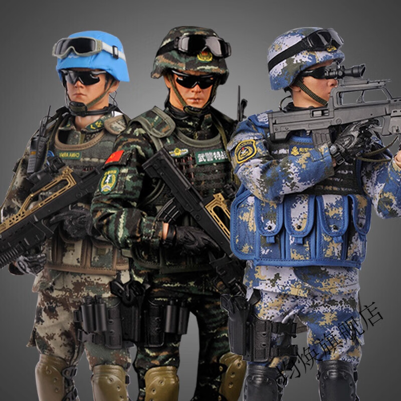 特种兵玩具手办 1:6兵人模型和平使命中国特种兵军人拼装玩具人偶手办