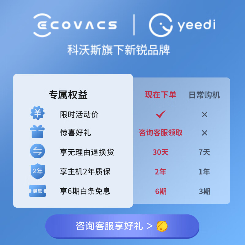科沃斯 yeedi一点扫地机器人 智能规划3.0 大尘盒水箱 大吸力 超长续航 扫拖一体机器人 K600 K6系列