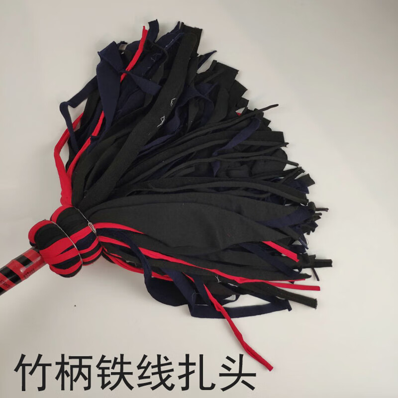 地拖吸水不掉毛墩布头竹柄木柄工厂学校酒店拖把 10把竹柄铁线绑头