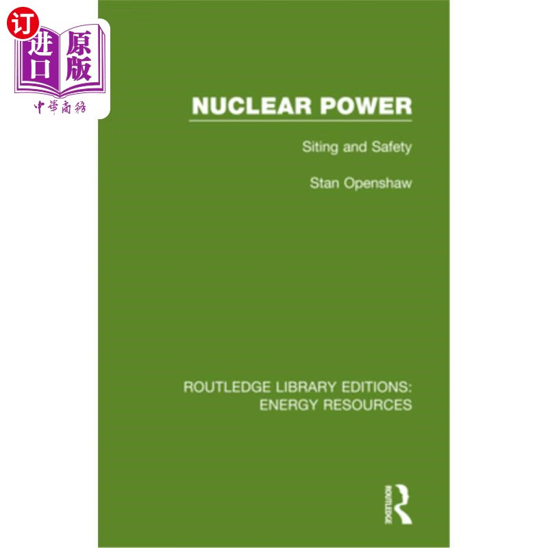 海外直订医药图书nuclear power: siting and safety 核能:选址与安全