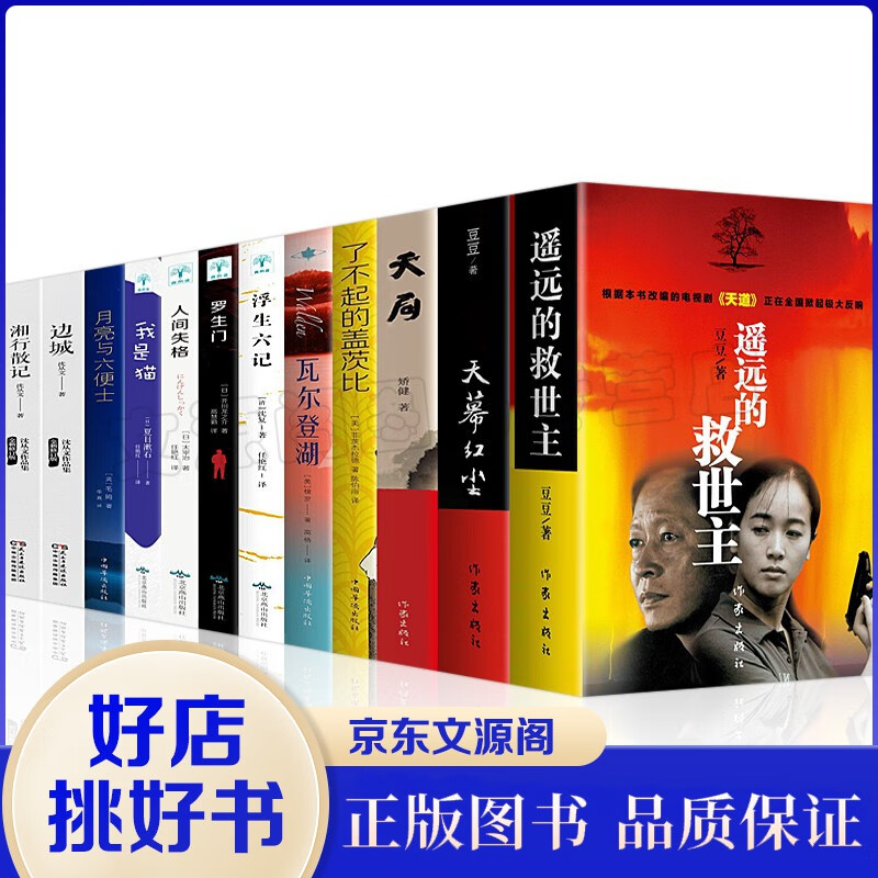 全12本遥远的救世主+天幕红尘+天局+人间失格+罗生门+月亮和六便士+我是猫未删减版原著豆豆小说天道 社会小说12册