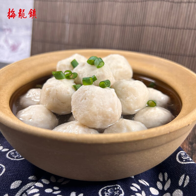 梅龙镇鱼丸鳙鱼丸预制菜方便菜生鲜半成品菜加热即食懒人速食菜 鱼丸