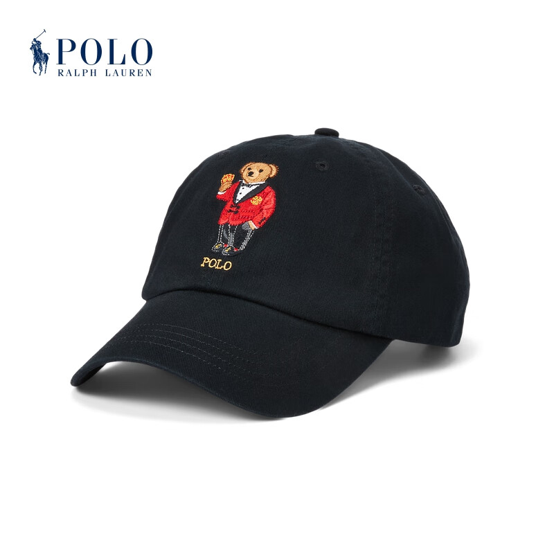 Polo Ralph Lauren 拉夫劳伦【礼物】 男女同款 24春Polo Bear棉棒球帽RL52913 001-Polo黑 ONE