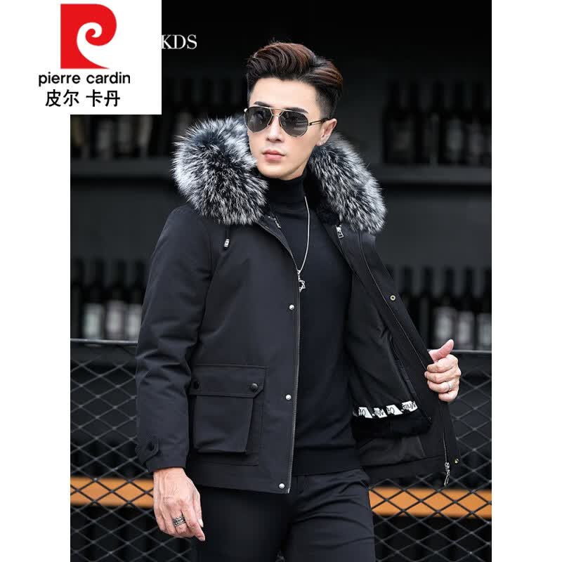 皮尔卡丹2021新款冬季海宁真皮皮衣派克服男短款修身兔毛内胆男士皮毛一体皮草外套针织 黑色-整皮兔毛 170/L使用感如何?
