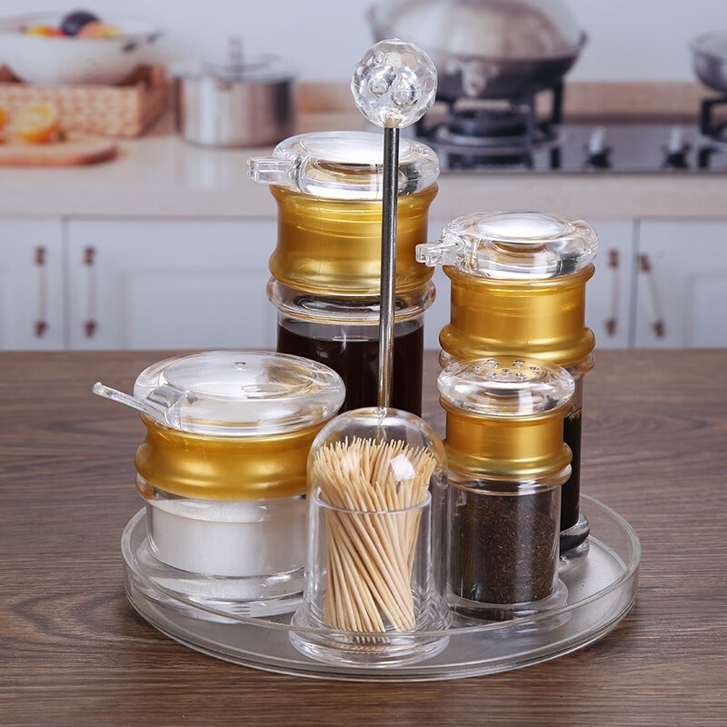 bmoi油瓶亚克力调味瓶罐塑料套装餐厅饭店用醋瓶盐罐辣椒罐酱油瓶