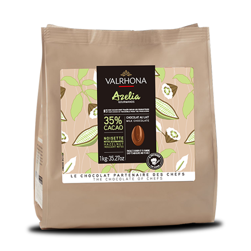 法芙娜(VALRHONA)法國進口零食阿澤麗雅35%牛奶巧克力豆幣1kg(效期至2025/11/30)