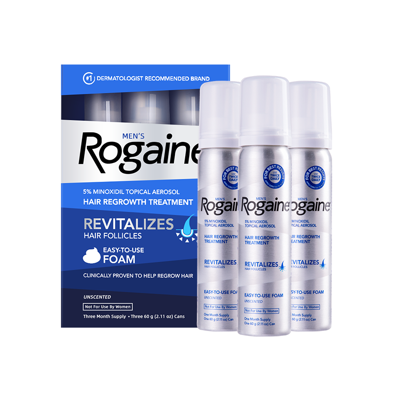 Rogaine落健/培健 米诺地尔酊5% 国际进口 美国培健 男性育发生发泡沫 60g*3第二代米诺地尔