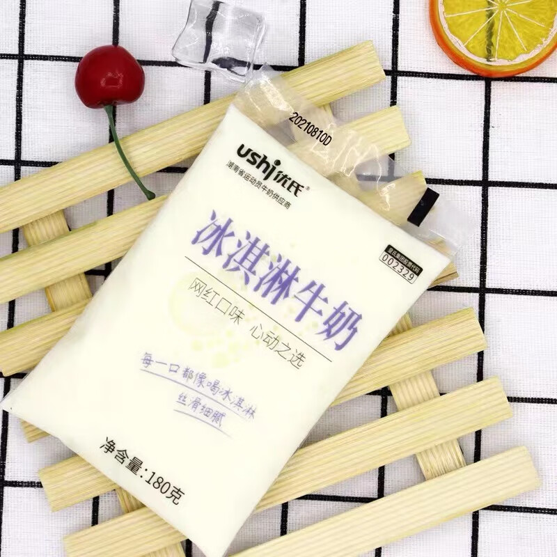 优氏优氏冰淇淋牛奶麦香牛奶透明袋装12袋 麦香12袋