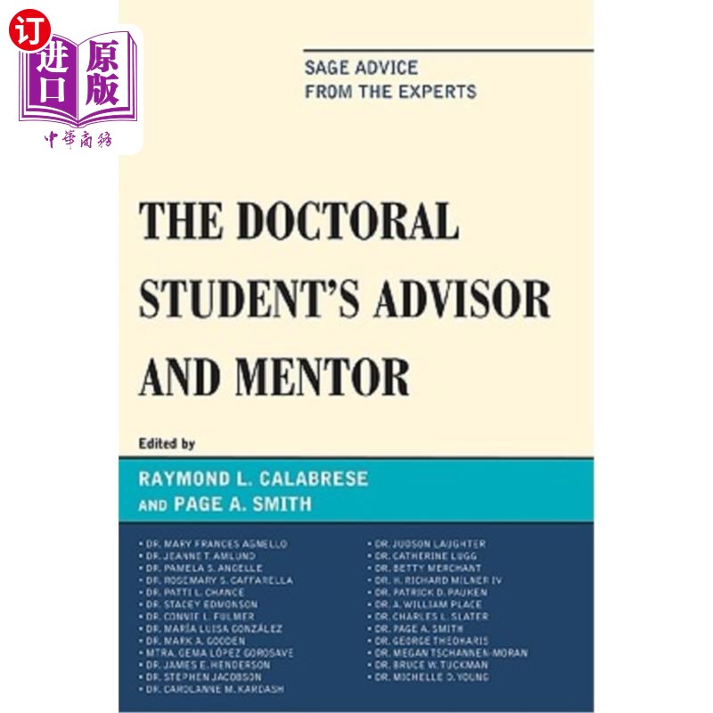 海外直订the doctoral studentos advisor and mentor: sage advice