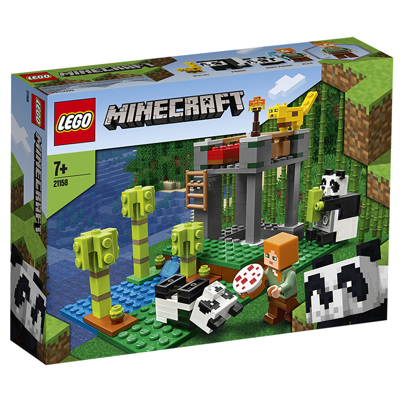 乐高(lego)lego乐高积木 我的世界系列 21158 熊猫基地 儿童拼装玩具