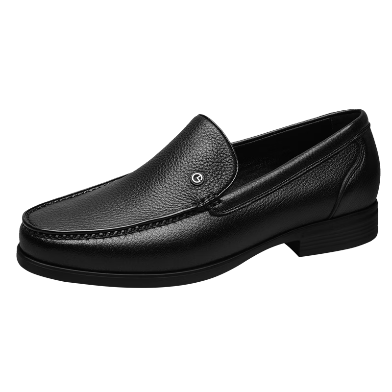 金利来（Goldlion）男鞋乐福鞋皮鞋时尚简约舒适套脚商务休闲鞋G521240438AAA黑色40