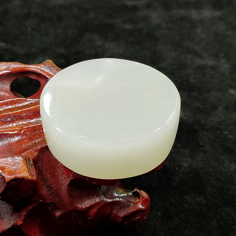 随峰136克和田玉白玉手镯芯原石 细润白玉镯芯原料无裂雕刻料作料