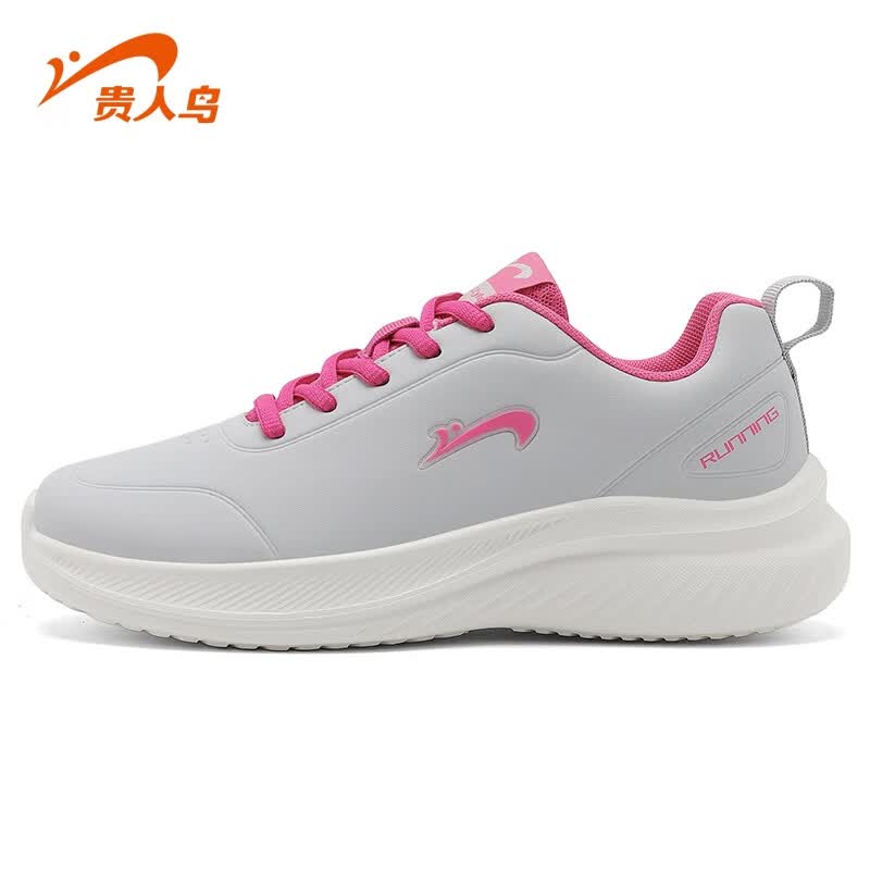 贵人鸟女鞋2024新款秋季轻便软底情侣款跑鞋男革面减震女士运动鞋