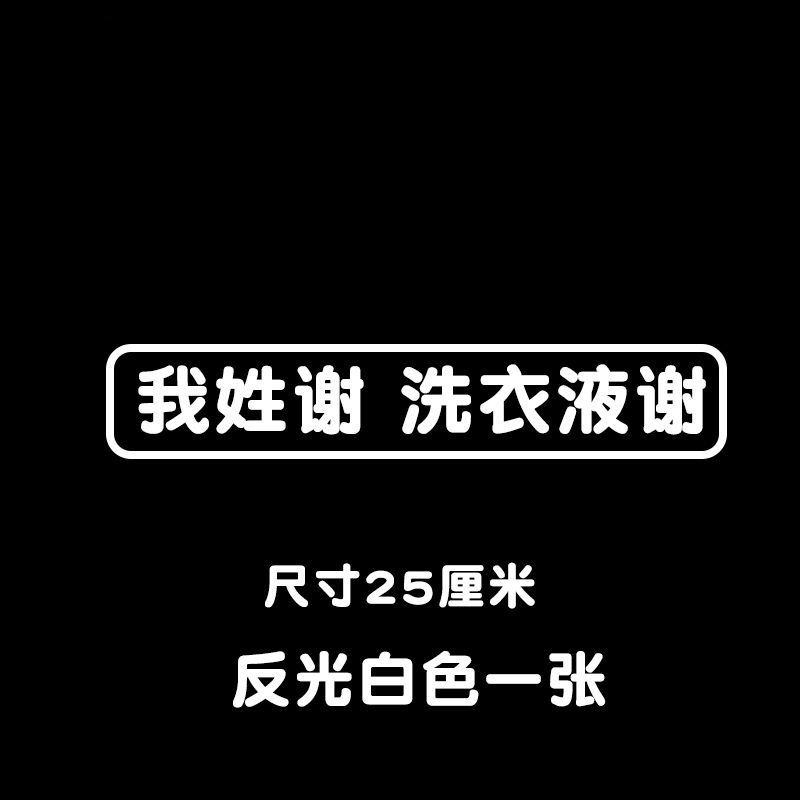 我姓谢刘王张陈车贴车尾创意搞笑百家姓氏文字贴纸抖音网红贴 我姓谢