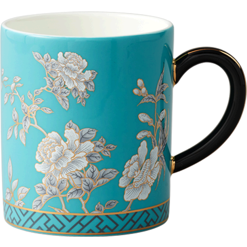 浓情人文牡丹茶杯,中国风侣款瓷器双人茶具