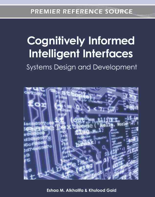 预售 按需印刷 cognitively informed intelligent interfaces