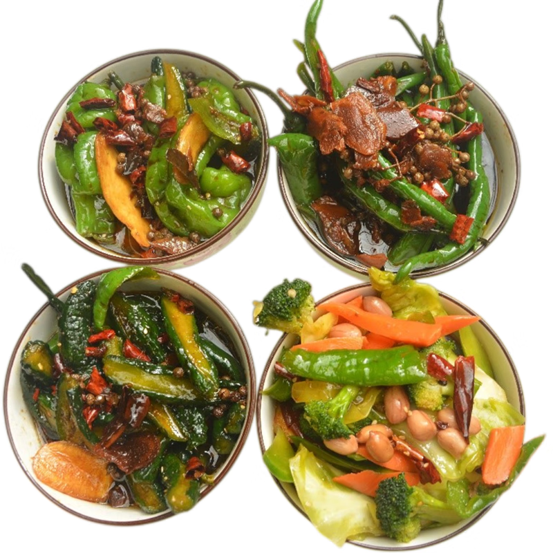 八宝咸菜即食酱菜下饭菜开味农家手工自制山东特产500g 腌大青椒250克