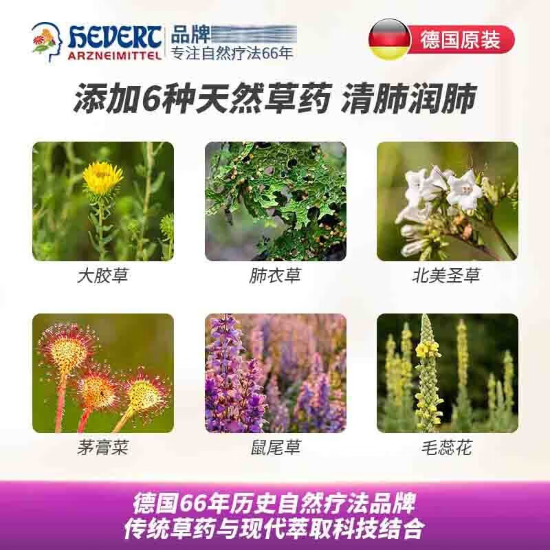 德国菲德清肺片润喉止咳含片久咳润肺化痰支气管咳嗽药100粒 100粒/盒