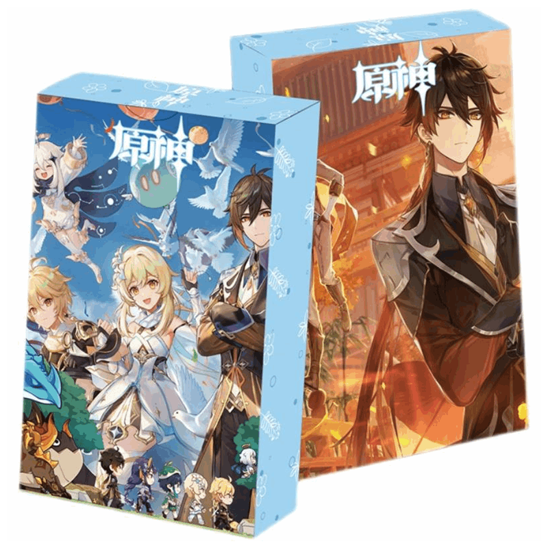 原神动漫周边扑克牌 钟离魈胡桃雷电将军温迪 二次元游戏纸牌卡片收藏
