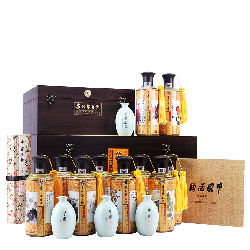 贵州茅台酒 中国酒韵61十大花鸟 带酒具 酱香型白酒 53度500ml*10
