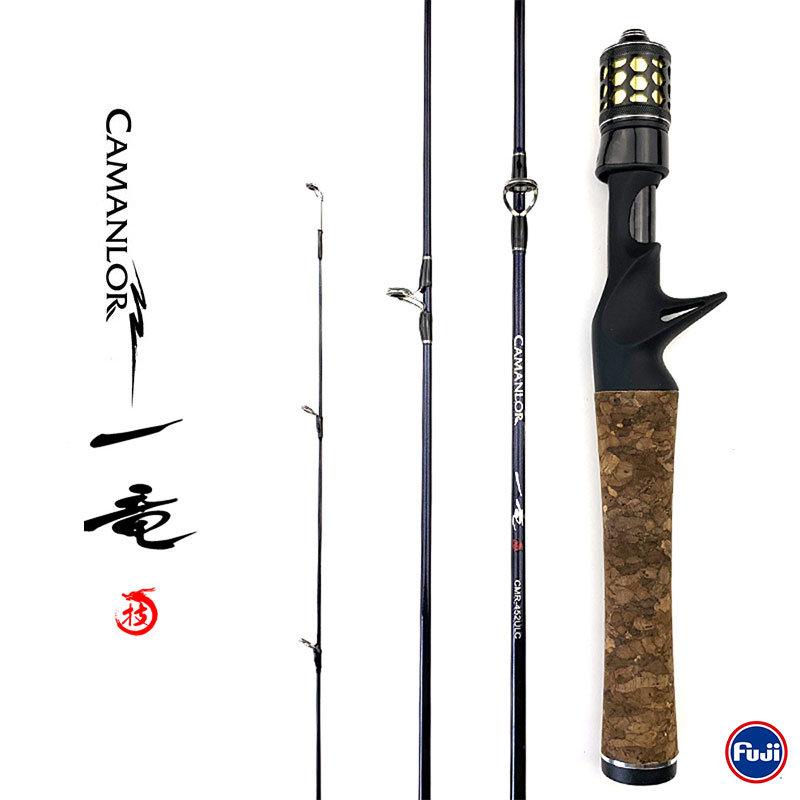 碳素一本半马口竿路亚杆超软枪直柄微物抛竿弹射根钓竿富士轮座fuji