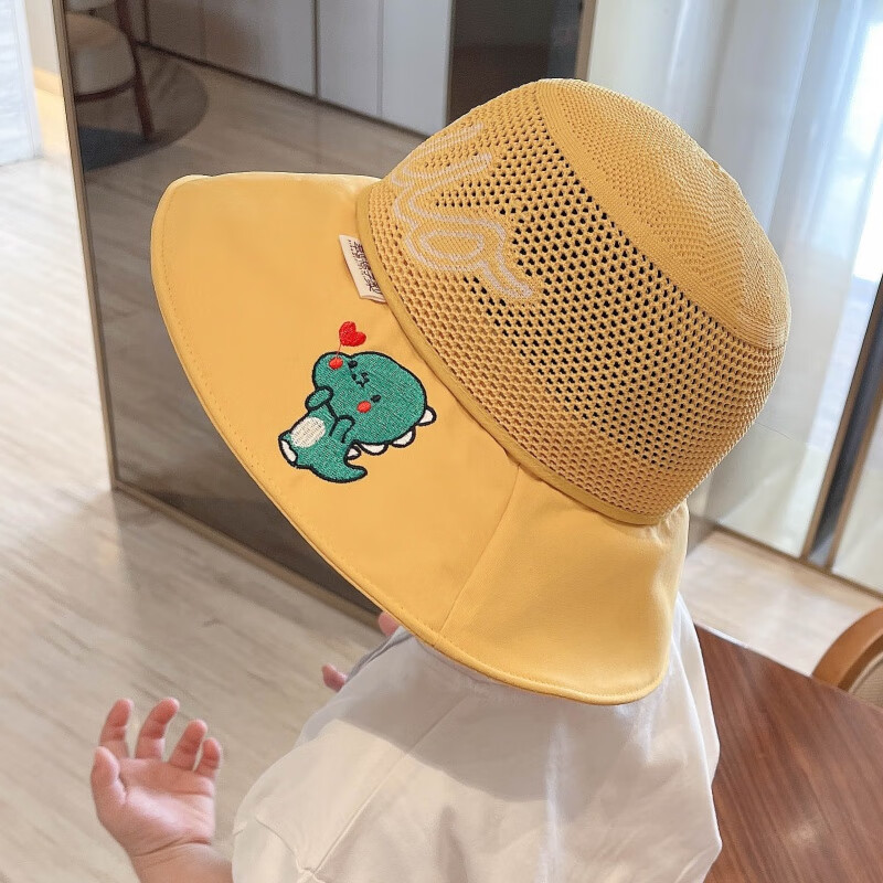 儿童遮阳帽男孩宝宝夏季帽子男童薄款渔夫帽防晒帽女童太阳帽小孩夏天