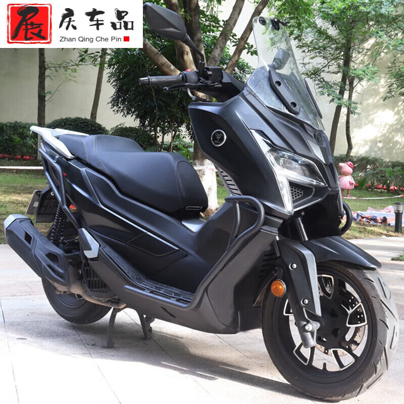 适用于适配隆鑫无极sr150gt保险杠改装件摩托车护杠防撞架踏板车防摔