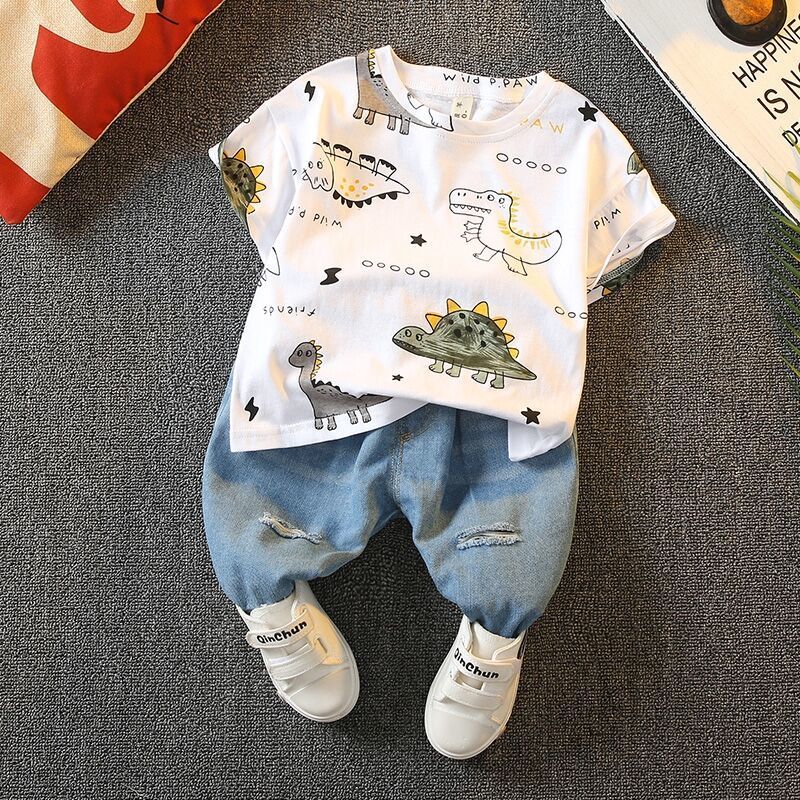 索菲熊一岁半男孩衣服夏季2岁童装男款三岁小孩子套装夏天幼童夏装薄