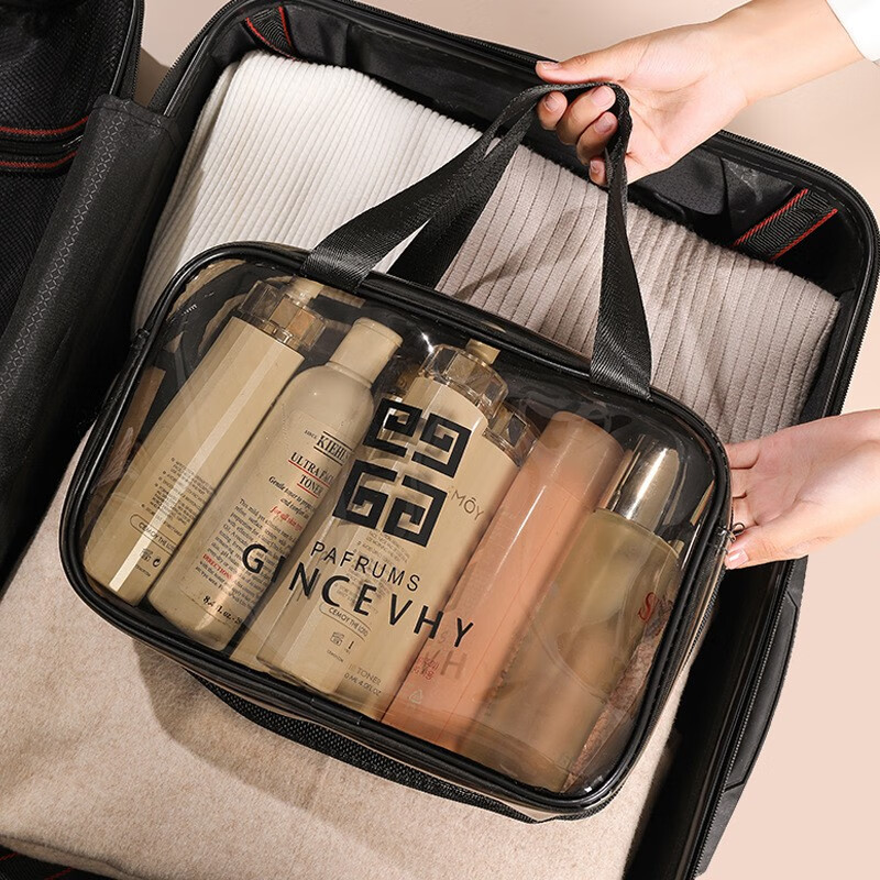 米德恩 洗漱包防水干湿分离大容量便携2025新款ins风超火化妆包旅行收纳 灰色大号【干湿分离双口袋】