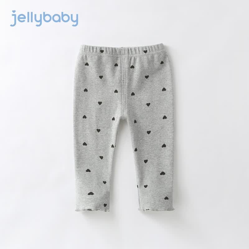 JELLYBABY【满底爱心】女童打底裤2023春季童装新款婴幼裤子舒适 花灰 110使用感如何?