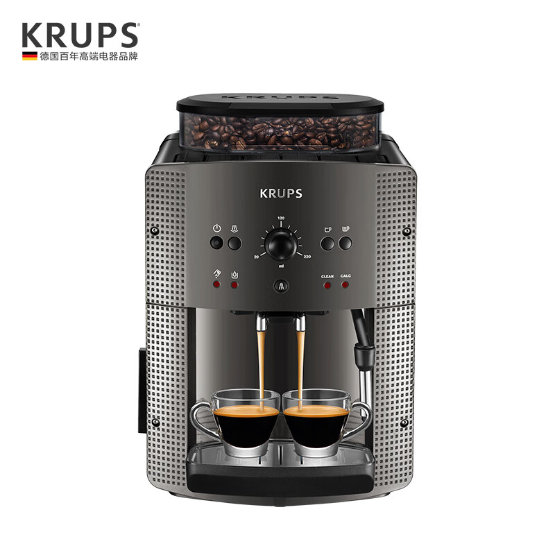 krups克鲁伯（KRUPS）全自动咖啡机家用 自营意式现磨豆自带奶泡器欧洲原装进口 EA810B80（黑色）