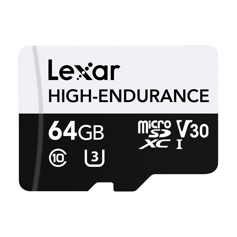 Lexar 雷克沙 HIGH-ENDURANCE MicroSD存储卡 64GB（UHS-I、V30、U3)