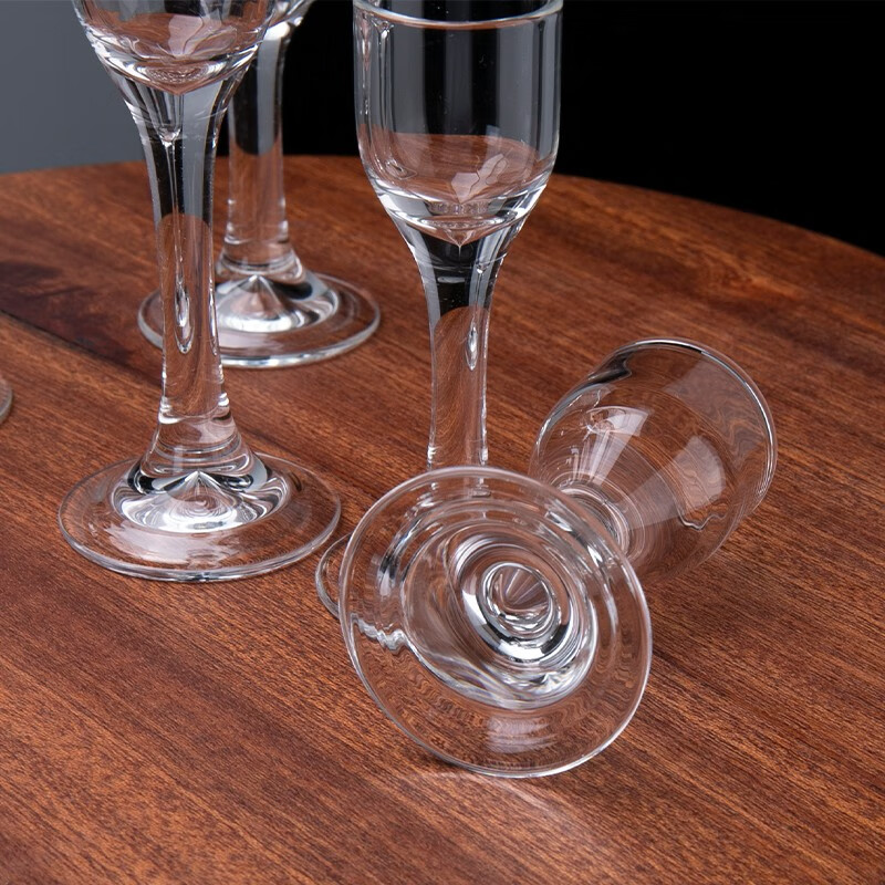 傲柏耐热5ML8ML玻璃白酒杯 7毫升高脚(6只普盒装)