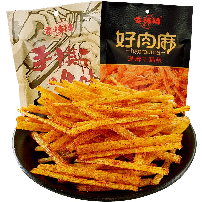 香铛铛辣条好肉麻辣条小时候的小零食90后怀旧好肉麻手 好肉麻10包