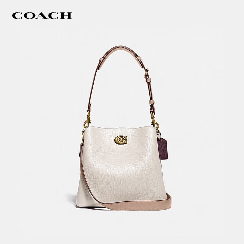 蔻驰(coach)奢侈品willow女士专柜款水桶包手提单肩包白色 c3766官方