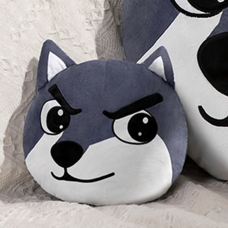 哈士奇抱枕狗头搞怪可爱睡觉沙发靠垫午休趴睡枕搞笑枕头沙雕抖音