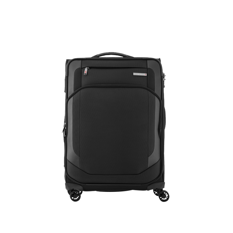 新秀麗（Samsonite）行李箱20英寸拉桿箱商務(wù)軟箱可拓展旅行箱AZ7黑色登機(jī)密碼箱