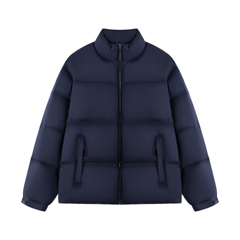 网易严选新品石墨烯面包服90鸭绒超蓬羽绒服休闲保暖轻量抗菌防泼水 A款25秋冬-静谧黑-立领 L （175/96A）