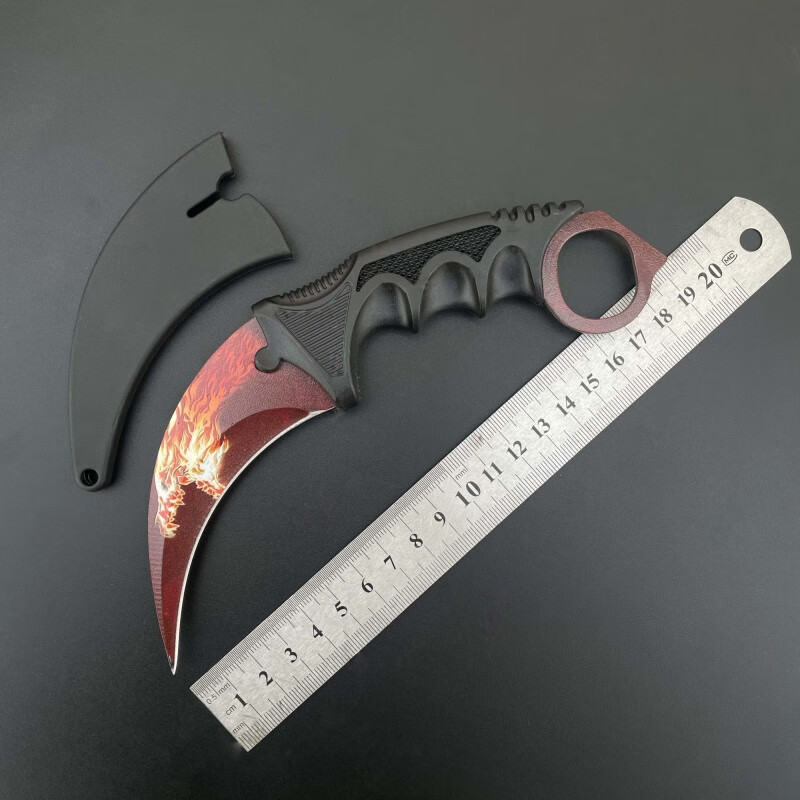 csgo爪刀战狼鹰爪刀户外不开锋防身随身弯刀多功能野外便捷刀瑞士军刀