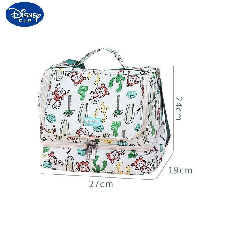 迪士尼（Disney）奶瓶保溫神器背奶包母乳冰包外出裝備冷藏上班便攜式吸奶器收納包 猴子背奶包 矮款(小號(hào))