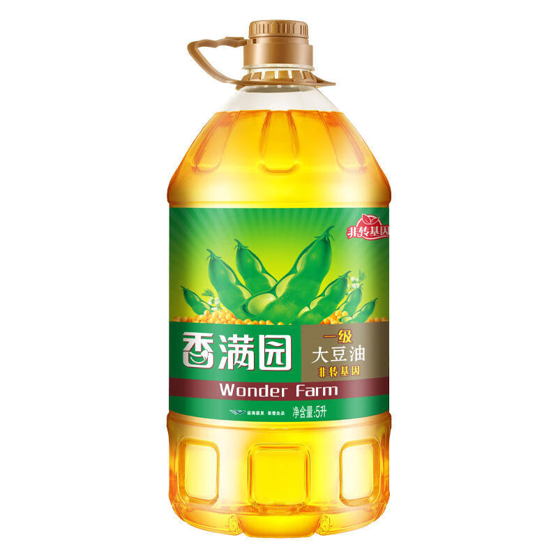香满园大豆油5l 大桶植物油食用油炒菜家用 5l香满园非转大豆油