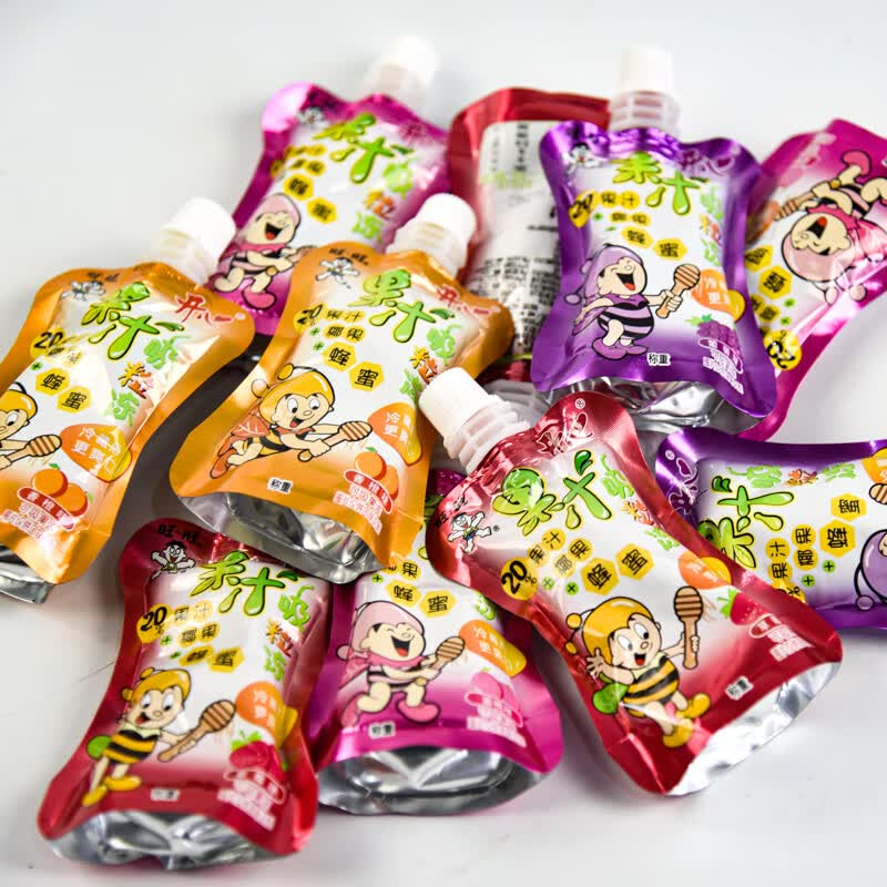 旺旺果汁吸粒冻果冻爽散装儿童水果味吸吸冻摇摇冻果肉零食维多粒