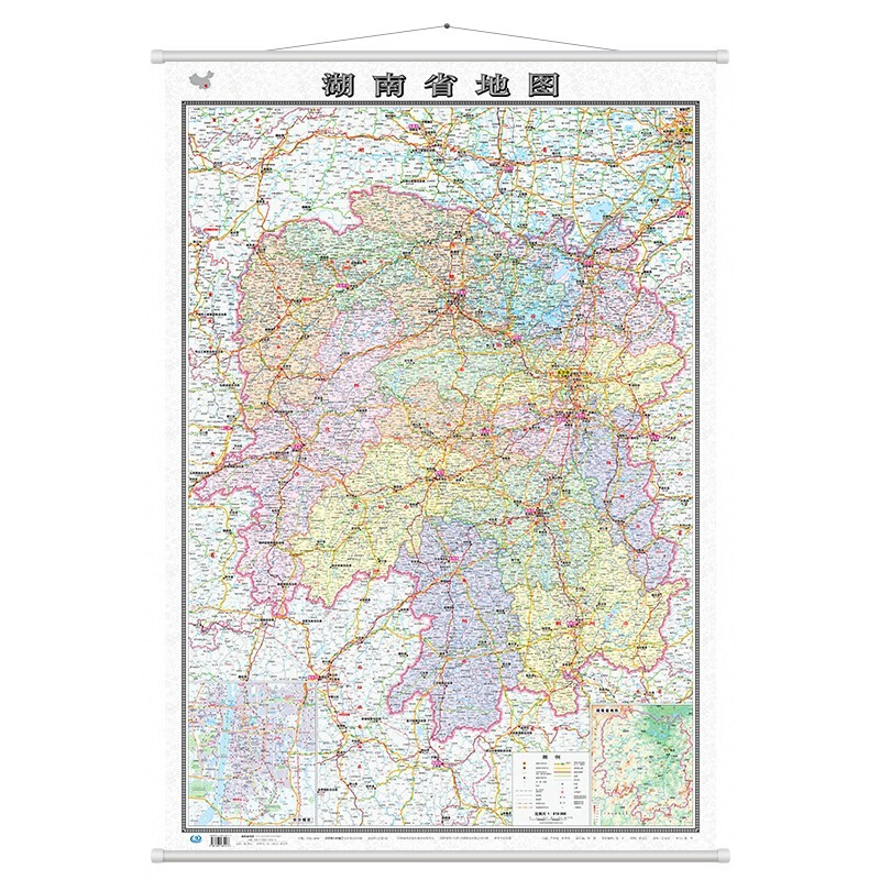 1米*0.8米 湖南省地图